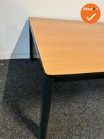 Ahrend salontafel - 120x80x40 - Zwart onderstel - beuken bla, Vergader- of Presentatieruimte, Ophalen of Verzenden, Gebruikt, Tafel