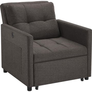 Slaapstoel Toyama, 3-in-1, 6-voudig verstelbare rugleuning, Verzenden, Nieuw