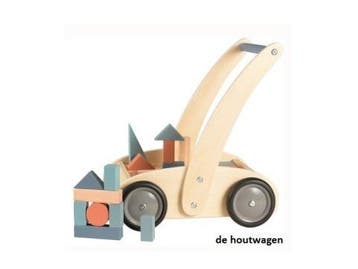 Houten loopwagens - houten duwwagens - baby loopwagentjes, Ophalen of Verzenden, Nieuw, Duw- of Trekspeelgoed