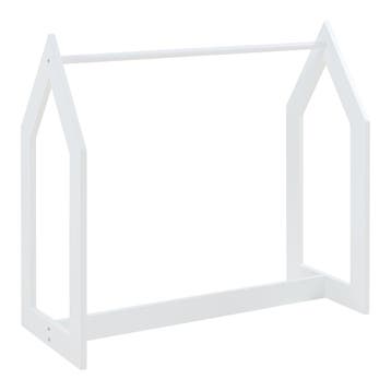 [en.casa] Kledingrek Værløse 78x75x35 cm wit en houtkleurig, Verzenden, Nieuw