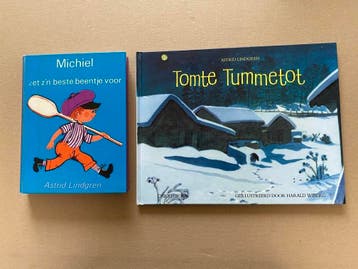 2X Astrid Lindgren - Tomte Tummetot - Michiel, Boeken, Verzenden, Zo goed als nieuw, Fictie algemeen, 5 of 6 jaar