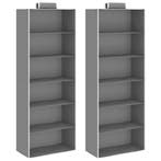 vidaXL Kledingorganisers hangend 2 st met 6 schappen stof, Verzenden, Nieuw