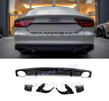 RS7 Look Diffuser + Uitlaat pijpen voor Audi A7 4G S line/S7, Ophalen of Verzenden