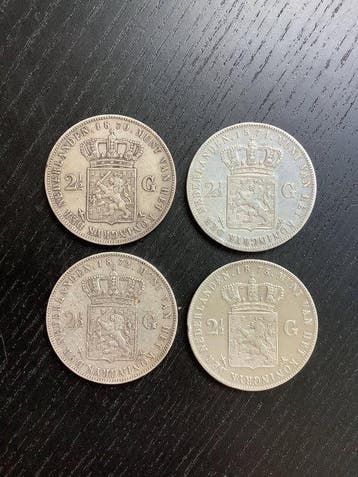 Nederland. Willem III. 2 1/2 Gulden 1870-1873 (Zonder