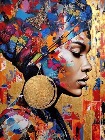 yamila - Mujer Africana: La Soberanía del Oro y la Seda