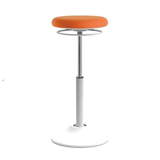 NIEUW Mango zit-sta kruk - oranje / wit, Huis en Inrichting, Barkrukken, Ophalen of Verzenden