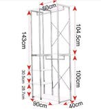 2. Houten Kapstok met Stalen Frame en Opbergplank, Verzenden, Nieuw