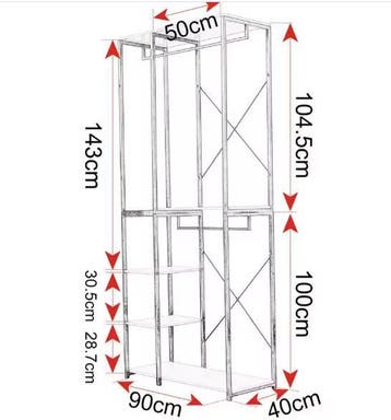 2. Houten Kapstok met Stalen Frame en Opbergplank, Verzenden, Nieuw