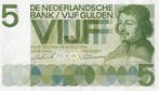 Bankbiljet 5 gulden 1966 Vondel I Prachtig, Verzenden
