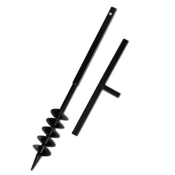 vidaXL Grondboor met handvat en schroefkop (dubbele schroef), Verzenden, Nieuw