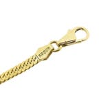 Gouden gedraaide gourmetschakel ketting, Ophalen of Verzenden, Gebruikt, Overige kleuren, Goud