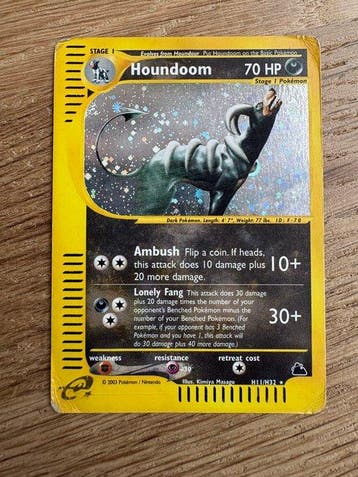 Pokémon - 1 Card - Houndoom H11 Reverse holo - WOTC -, Nieuw
