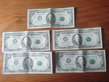 Verenigde Staten van Amerika. - 5 x 100 Dollars - 1990 -
