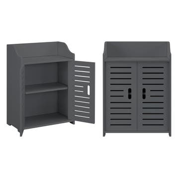 Badkamerkast Trosa opbergkast HKC 62x45x25 cm donkergrijs, Huis en Inrichting, Badkamer | Badkamermeubels, Verzenden, Nieuw