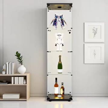 Glazen Vitrinekast met LED – 4-Laags Displaykast, Huis en Inrichting, Kasten | Vitrinekasten, Verzenden, Nieuw