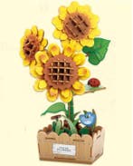 PlayfulMario Zonnebloem Houten Modelbouwset 115 Onderdele..., Verzenden, Nieuw