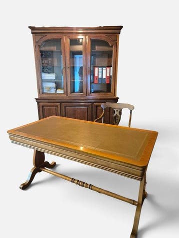Bureau (3) - Hout, Kersenhout - Compleet driedelig bureau