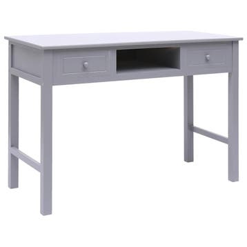 vidaXL Schrijftafel 110x45x76 cm hout grijs, Verzenden, Nieuw