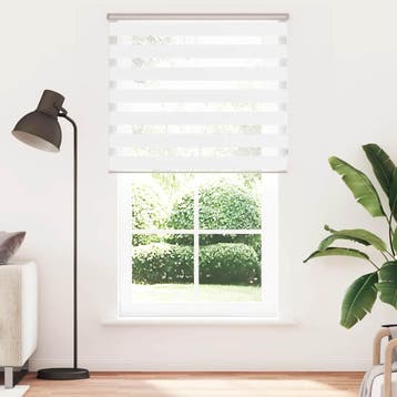vidaXL Zebra rolgordijn 135x230 cm stofbreedte 130,9cm, Verzenden, Nieuw, Wit