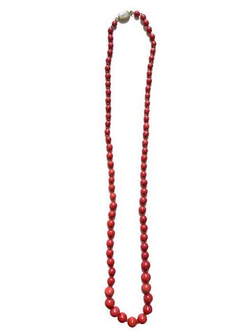 Koraal - Zilver - Halsketting