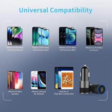 Autolader – Dual USB-C 60W – Power Delivery Snellader – 2, Ophalen of Verzenden, Nieuw