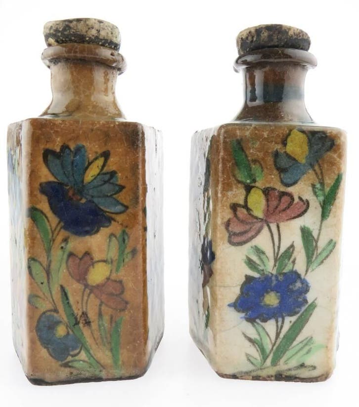 Perzische oliekruiken , Qajar, Huis en Inrichting, Woonaccessoires | Overige, Gebruikt, Verzenden