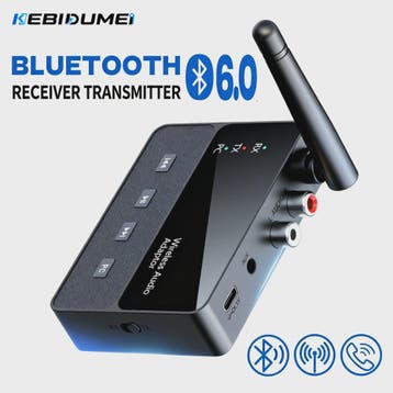 Bluetooth 6.0 Audio Adapter: Ontvanger & Zender met 3.5mm Au, Verzenden, Nieuw