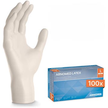 GGM Gastro | (10 stuks) ARNOWA | Wegwerp latex handschoenen, Overige kleuren, Verzenden, Nieuw, Werkschoenen