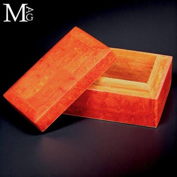 Rood-oranje Bamboo Coral-mozaïek Elegante houten