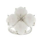 Statement ring - 18 karaat Witgoud Onyx