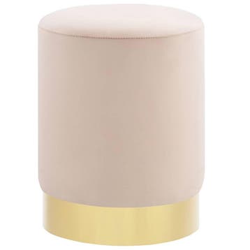 vidaXL Kruk fluweel 28 x 36 cm abrikoos- en goudkleurig, Verzenden, Nieuw, Wit