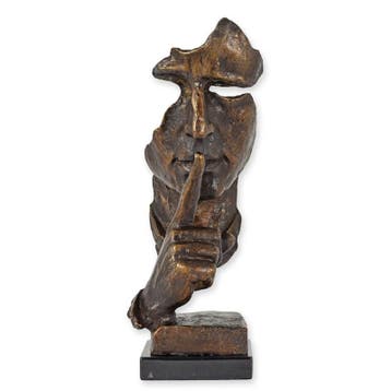 A BRONZE SCULPTURE SPEAK NO EVIL (Beeldjes - Decoratie), Verzenden, Nieuw