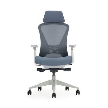 Schaffenburg 600 – NEN 1335 bureaustoel – Met hoofdsteun, Ergonomisch, Nieuw, Grijs, Bureaustoel