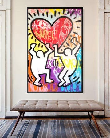 Gunnar Zyl - Heart / Keith Haring & Zyl XXL, Antiek en Kunst