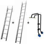 SOLIDE | Dakladder Nokhaak set | 2 + 3 meter, Doe-het-zelf en Verbouw, Ladders en Trappen, Ophalen of Verzenden, Nieuw, Ladder
