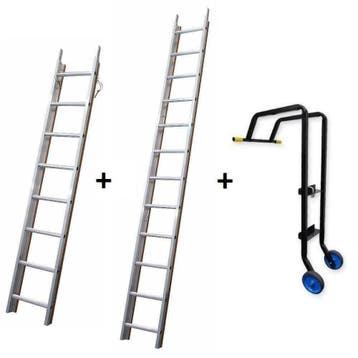 Solide | Dakladder Nokhaak set | 2 + 3 meter, Ophalen of Verzenden, Nieuw, Ladder, 4 meter of meer