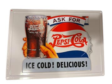 Pepsi Cola - metalen wandplaat collectie, Ophalen of Verzenden, Nieuw, Reclamebord