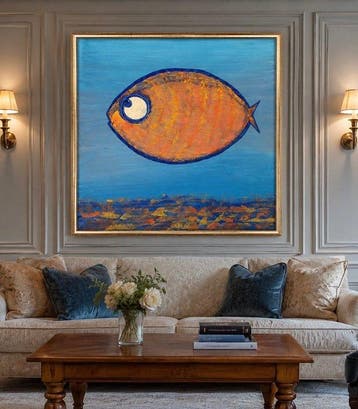 Denis Kuvayev (1971) - Goldfish on the golden bottom - XL
