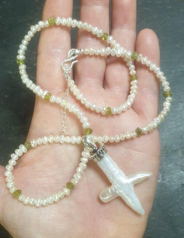 Zilver, 925, Zeldzame grote kruisvormige hanger met