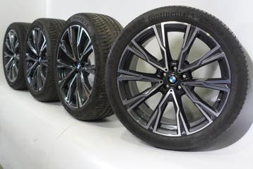 BMW X7 G07 758i 22 inch velgen Continental Runflat Zomerband, Gebruikt, Velg(en), Overige maten, Ophalen of Verzenden
