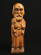 Beeld, Petrus sleutel drager van de hemel - 33,5 cm - Hout