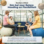 2dekans | Backerz Zitbal 75 CM - Zitballen met Hoes Linnen -, Huis en Inrichting, Ophalen of Verzenden, Zo goed als nieuw