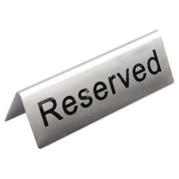 Tafelbordjes | RVS | Reserved | 10 Stuks | 51x38x35(h)mm, Verzenden, Nieuw in verpakking