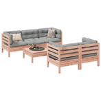 vidaXL 6-delige Loungeset met kussens massief douglas, Verzenden, Nieuw, Loungeset
