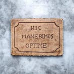 sculptuur, Bassorilievo Hic Manebimus Optime - 18 cm -, Antiek en Kunst