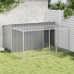 vidaXL Hondenhok met ren antraciet 197x194x110 cm, Verzenden, Nieuw