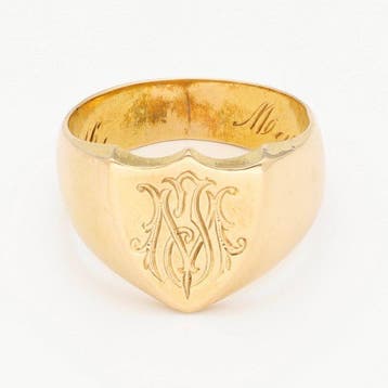 Ring - 18 karaat Geel goud - Zegel, Nieuw