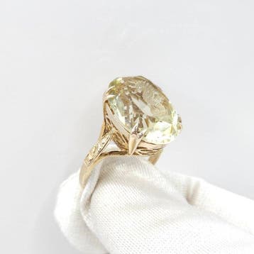 Zonder minimumprijs - Cocktailring - 9 kt. Geel goud, 13,00