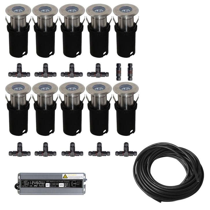 10x LED inbouw spot - 12V - 3 watt - 41mm - complete set, Tuin en Terras, Buitenverlichting, Ophalen of Verzenden