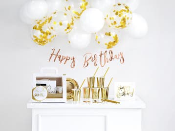Gouden Decoratieset Verjaardag, Ophalen of Verzenden, Nieuw